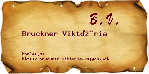 Bruckner Viktória névjegykártya